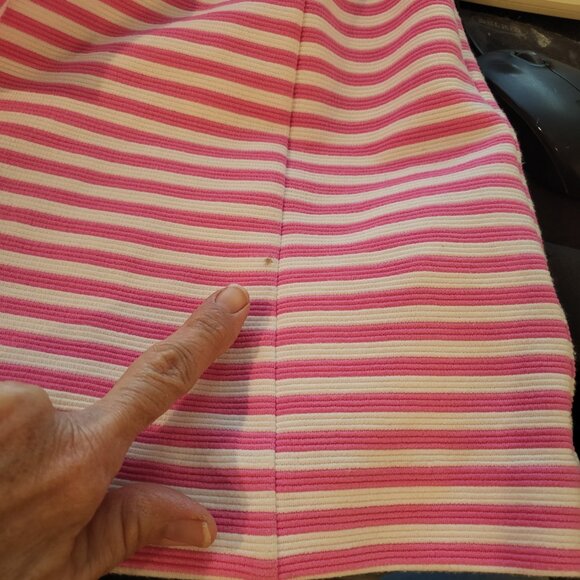 Lily Pulitzer Women's Medium Dress Sleeveless A-Line Pink White Striped Keyhole - Picture 9 of 14